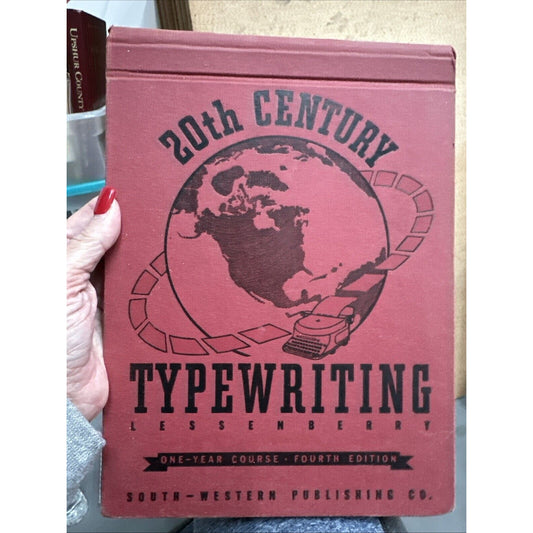 Vtg 20th CENTURY TYPEWRITING Two Year Course Fourth Edition LESSENBERRY 1942 HC