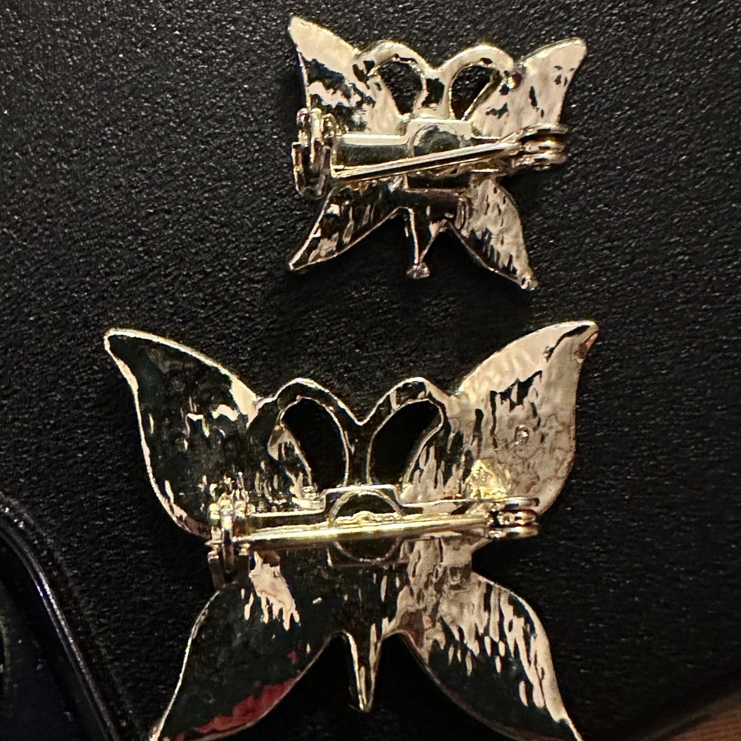 2 small butterfly Brooches pins