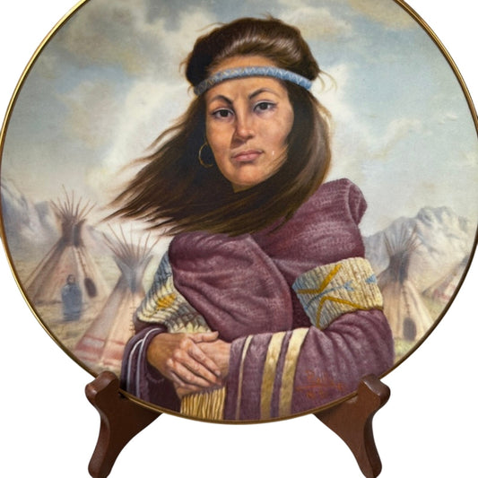 Sacajawea" Limited Edition Plate Gregory Pirello artist.