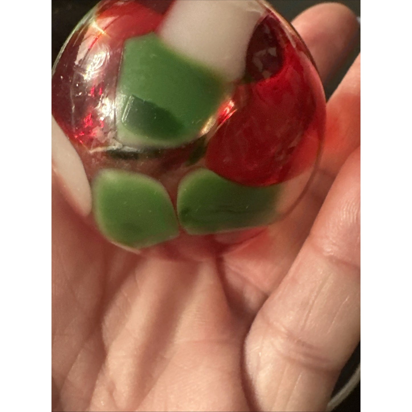 Vtg Italian Murano Hand Blown Art Glass Christmas Ornament