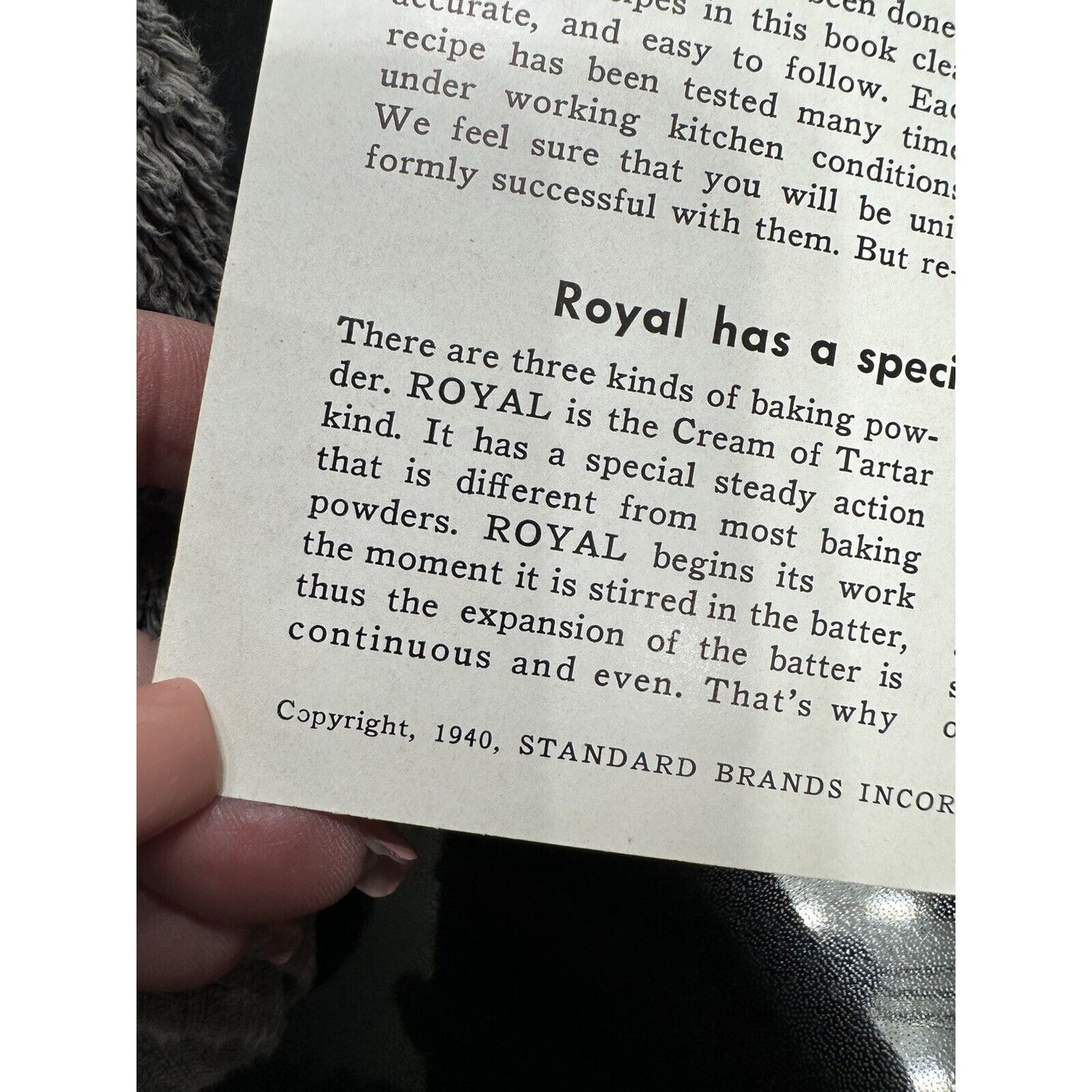 Vintage Royal Baking Powder Cook Book 1940 Paperback 64 pages