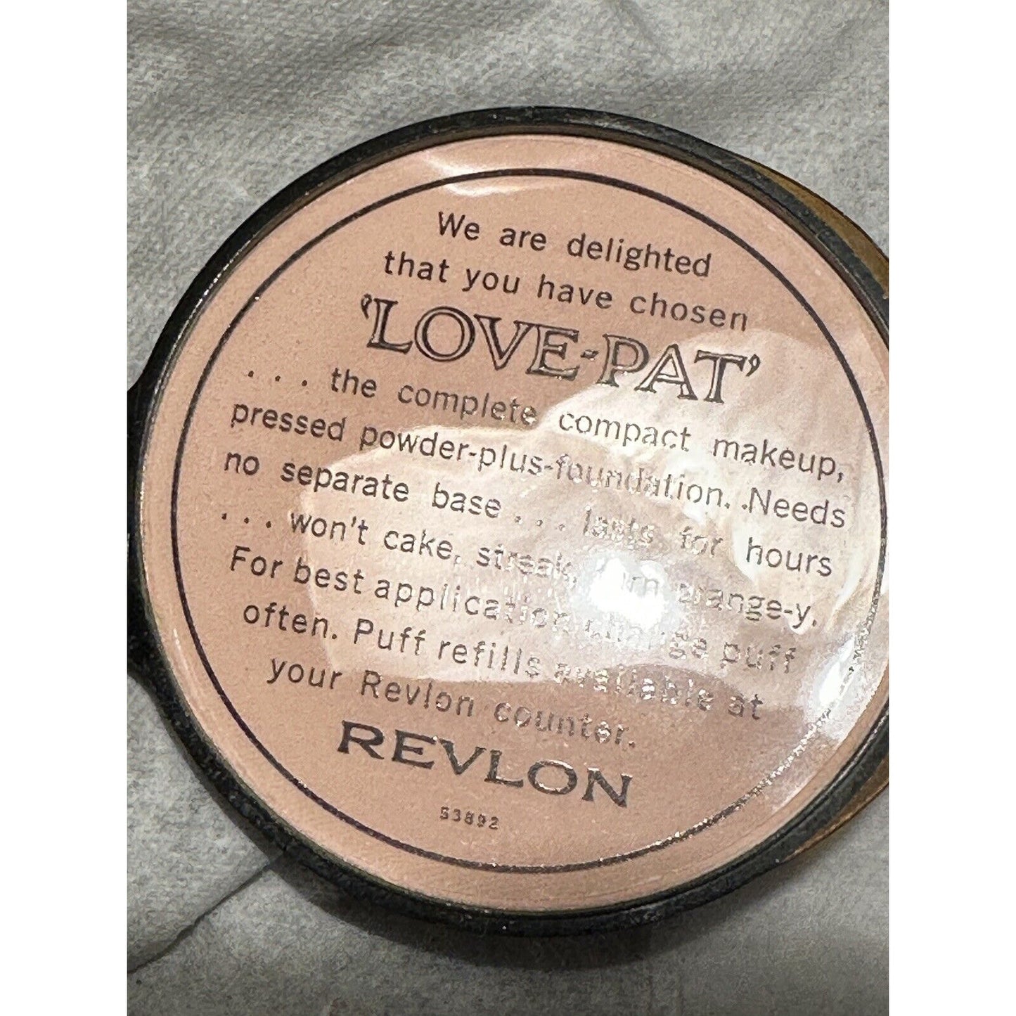 1960s Revlon Love Pat Ornate Golden Birds Compact Vintage