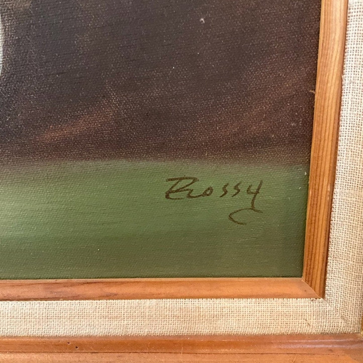 Vintage flower painting signed by artist