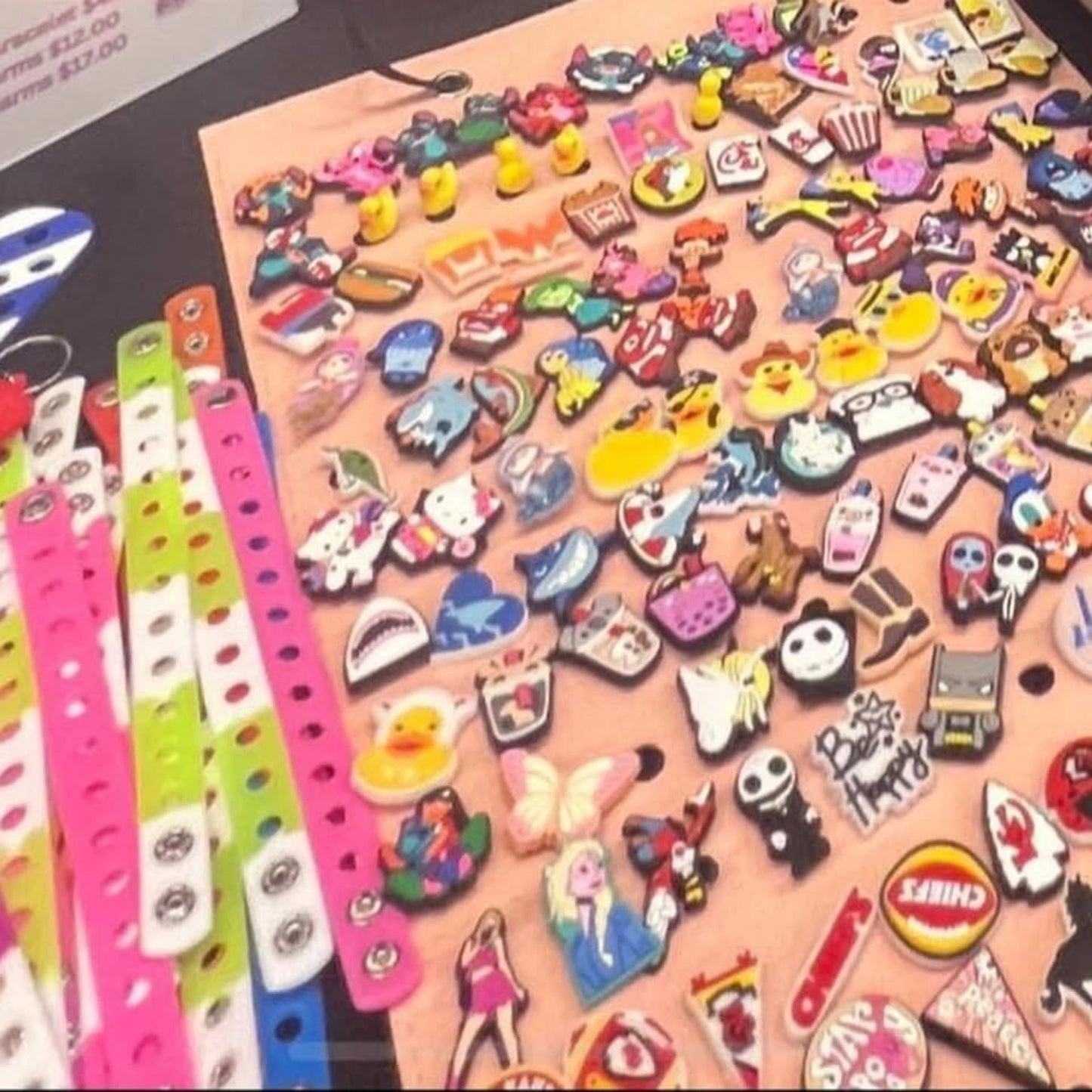 100 random croc charms