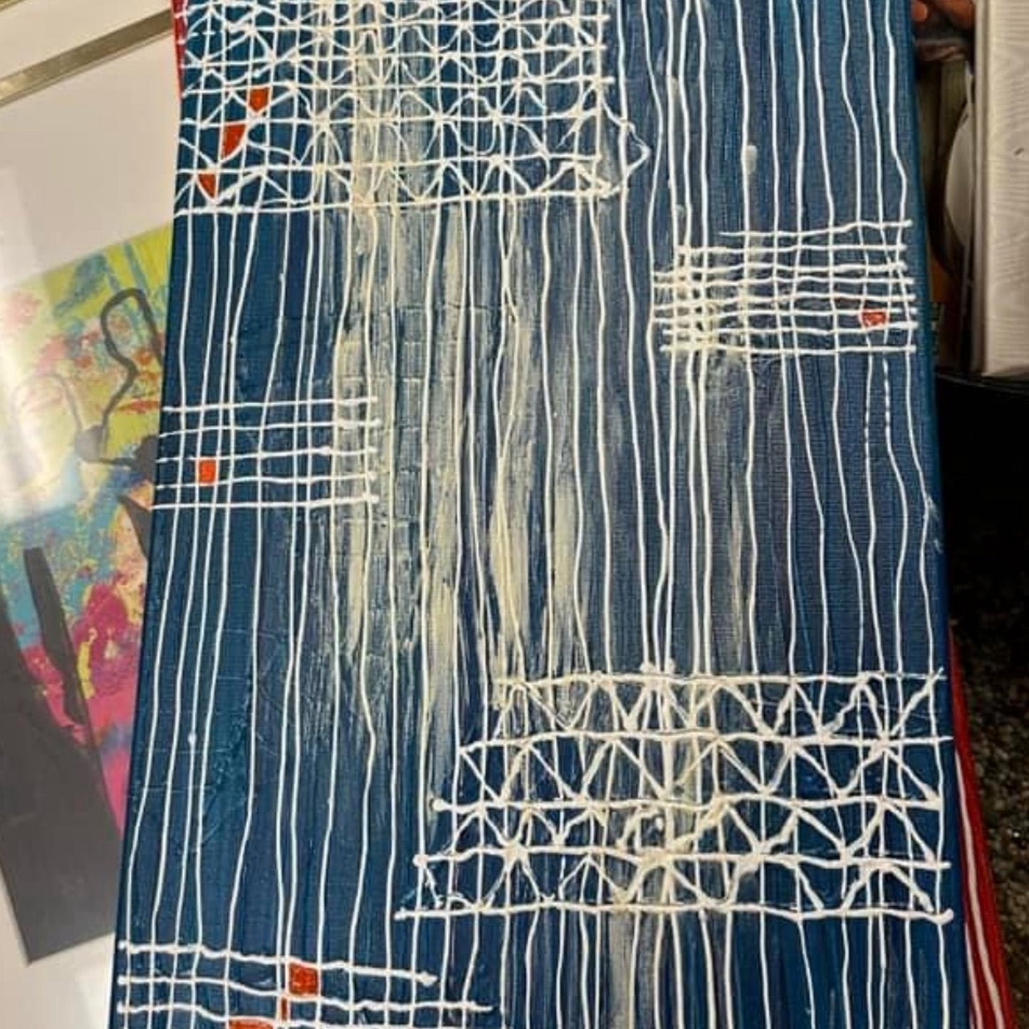 2 abstract painting canvas