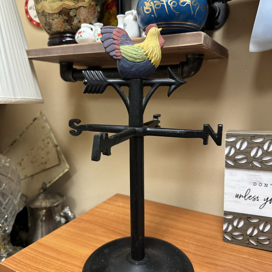 Wrought Iron Vintage Hen Weather Vane Mug Holder Tree