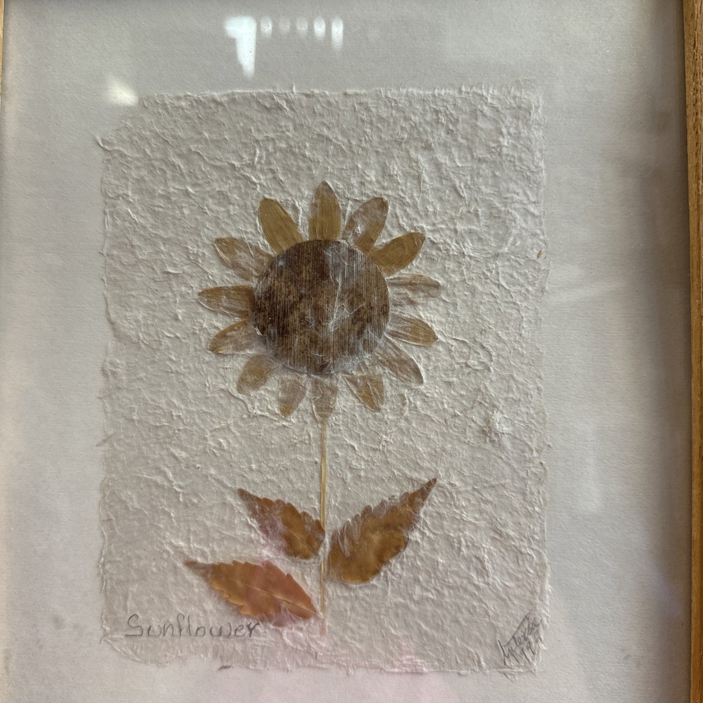 "Sunflowers" By Interia, 12.75"x10.75" Imported Madagascar for Pier One 1995