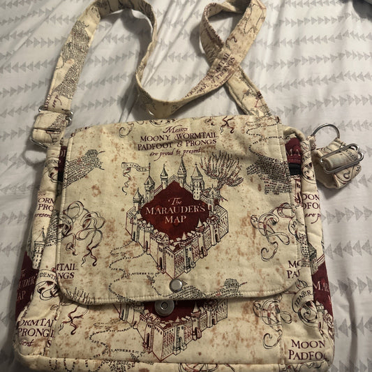 Harry Potter Marauders Map Crossbody Purse & Coin Purse Rare