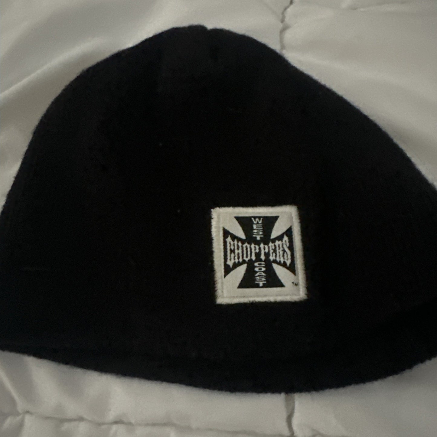 Vintage West Coast Choppers Beanie 90 Made In USA Jesse James Black Skully