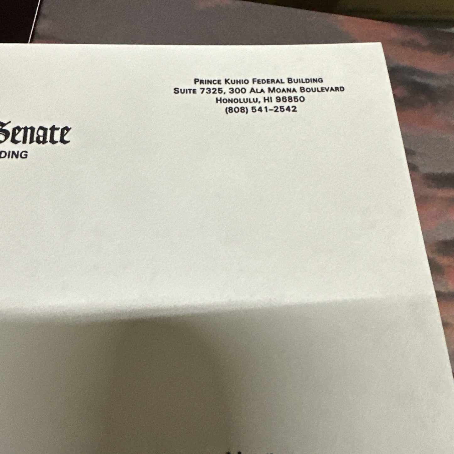 DANIEL K. INOUYE - TYPED LETTER SIGNED 1989