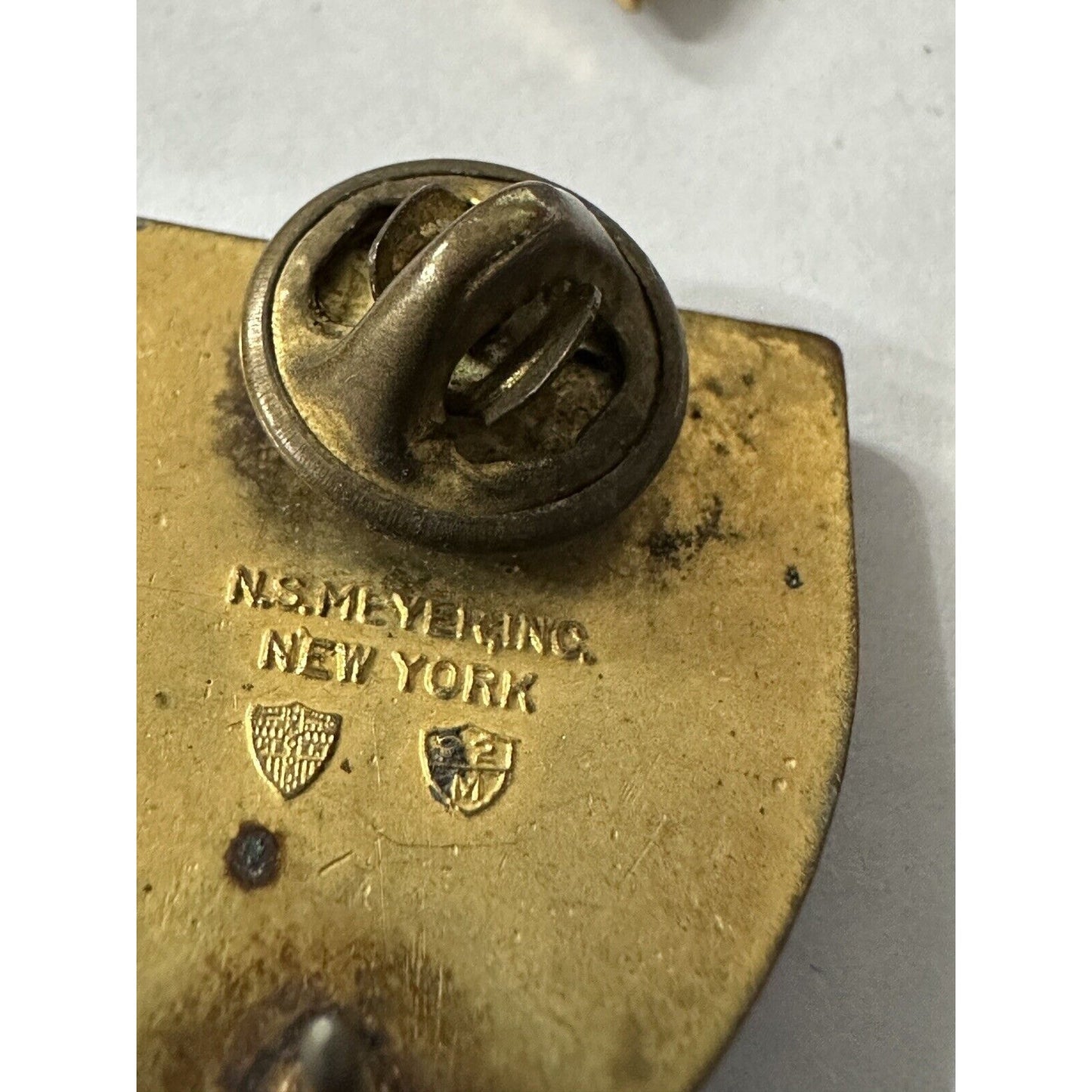 USMA West Point Faculty Staff Insignia N.S. Meyer New York Clutch Back 1960s-70s