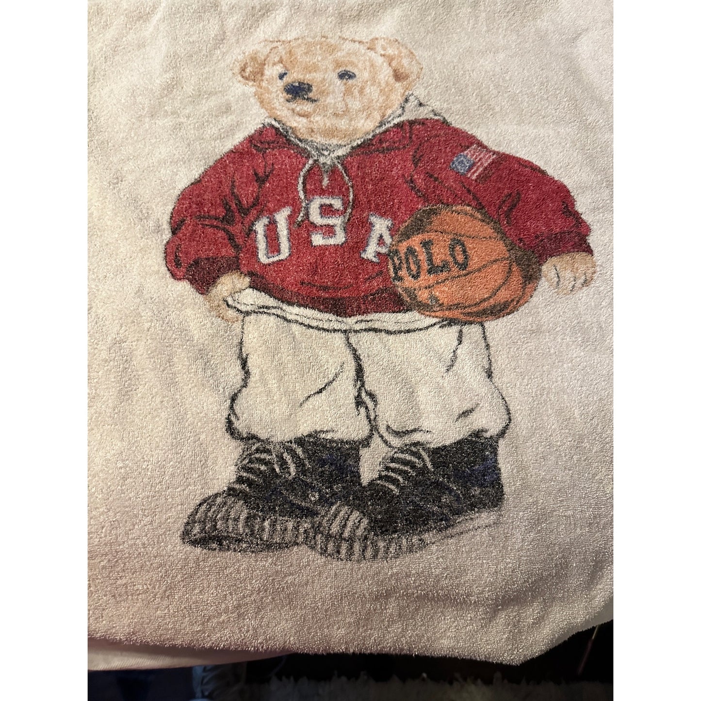 Vintage Polo Ralph Lauren Basketball Bear beach towel