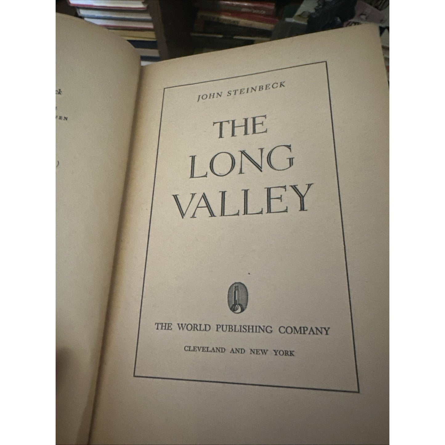 1945 The Long Valley by John Steinbeck First Printing Tower Books