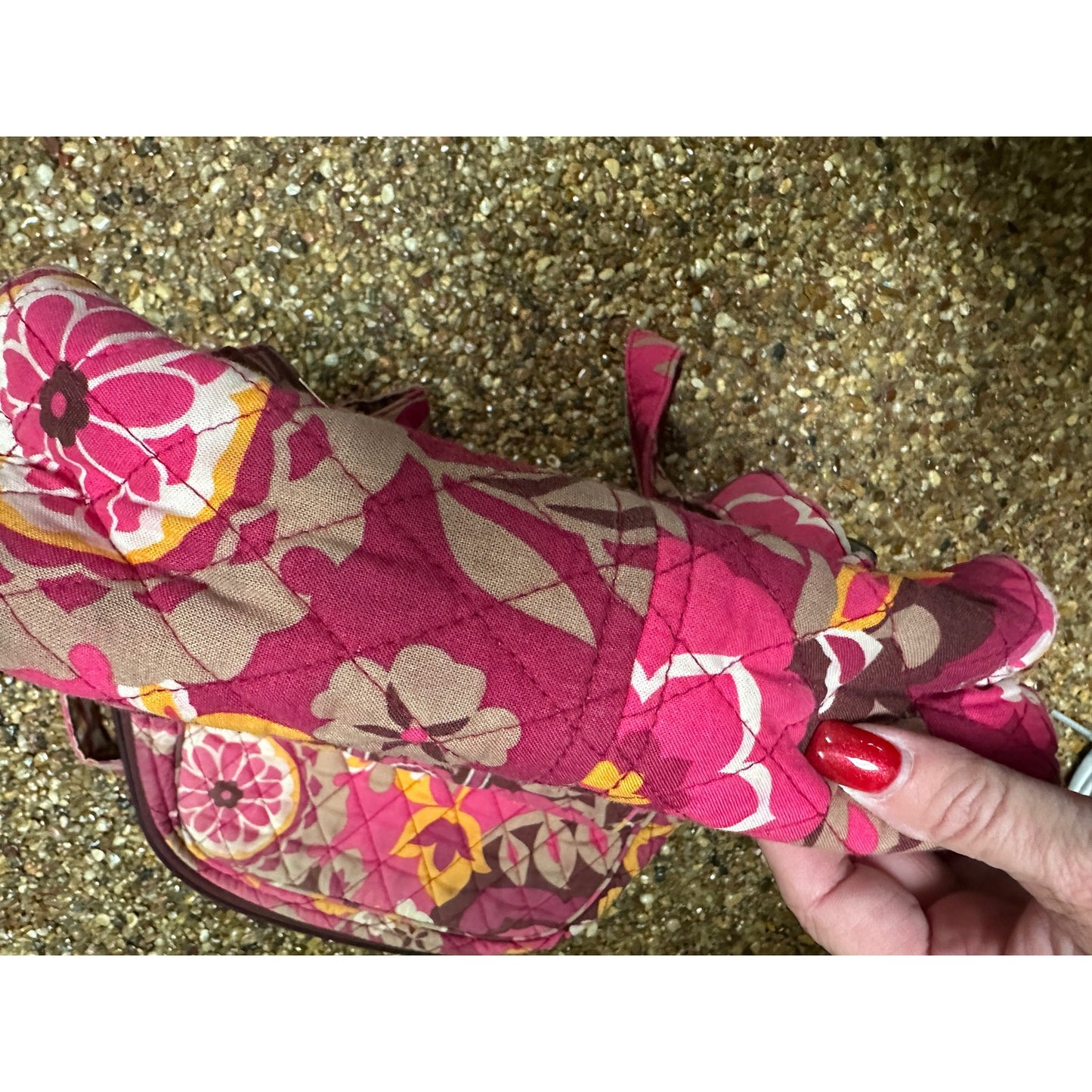 Vera Bradley Multicolor Medium Backpack Flower Floral CARNABY Retired Pocket
