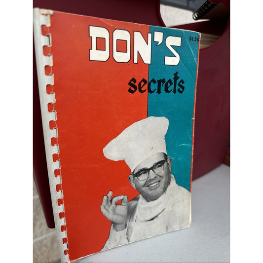 Cookbook, “Don’s Secrets,” Don’s Seafood & Steak House, Cajun Cooking, 1958