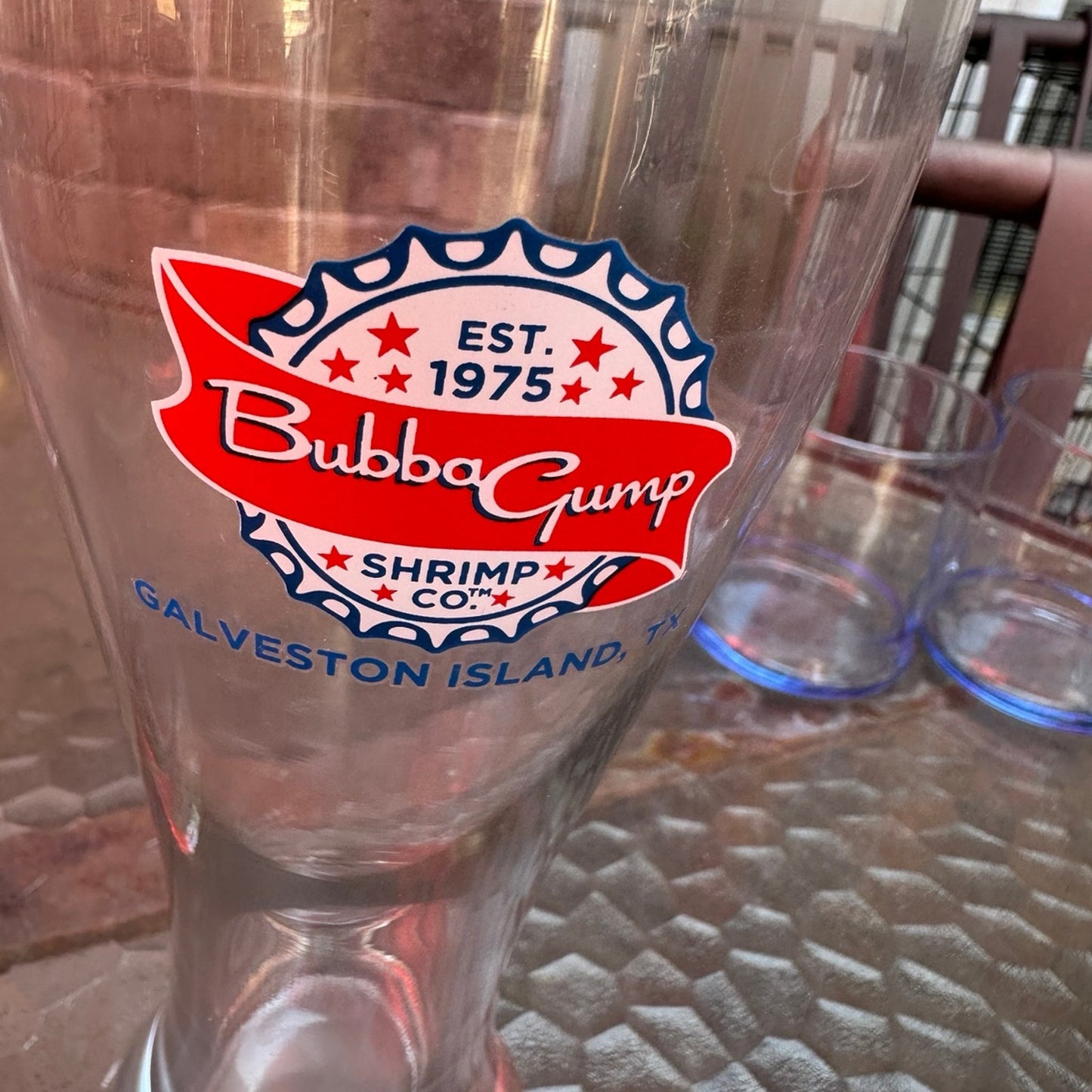 3 Bubba Gump beer Glass