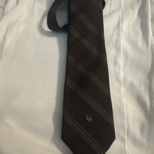 Vintage Christian Dior Brown with stripes Men's Tie