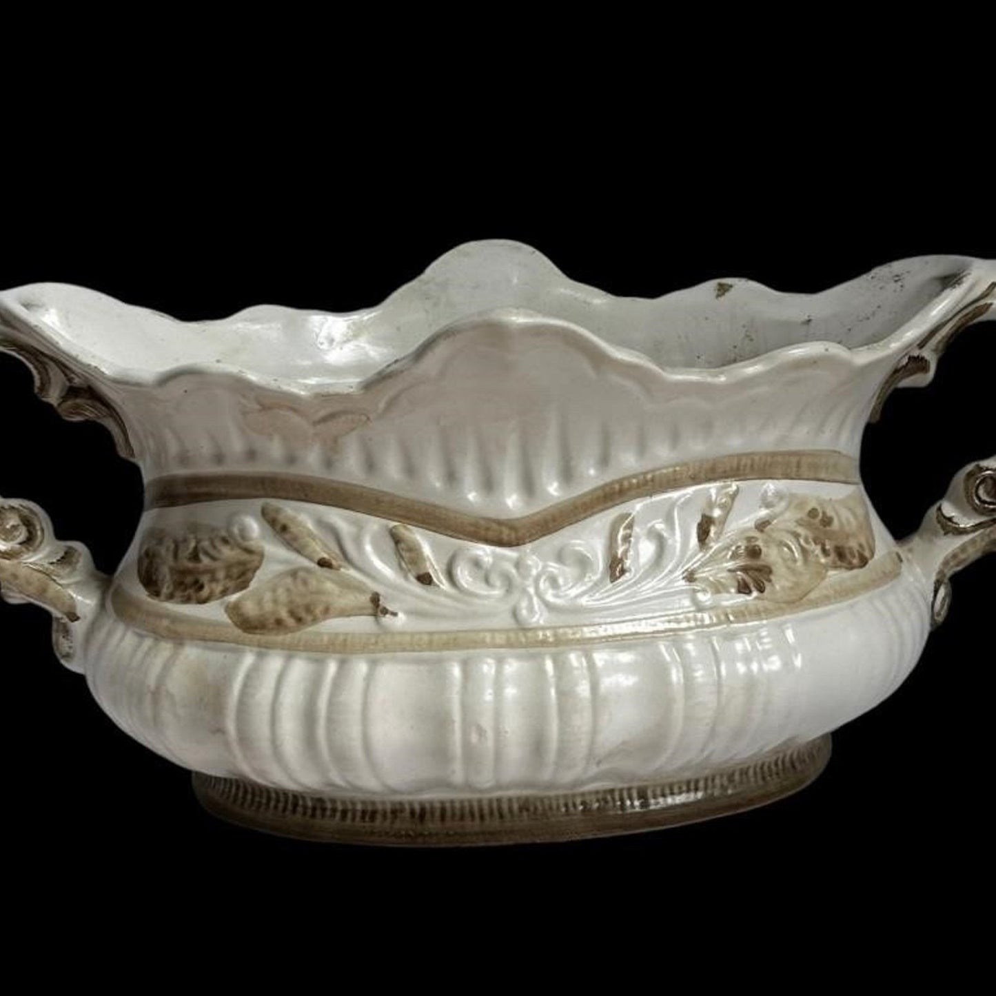 Capodimonte porcelain oval vase center 1317/2