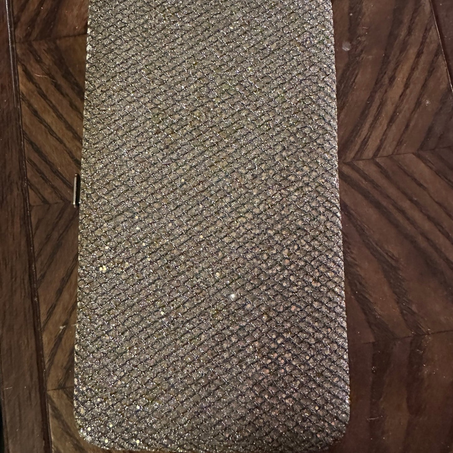 Women's silver evening clutch