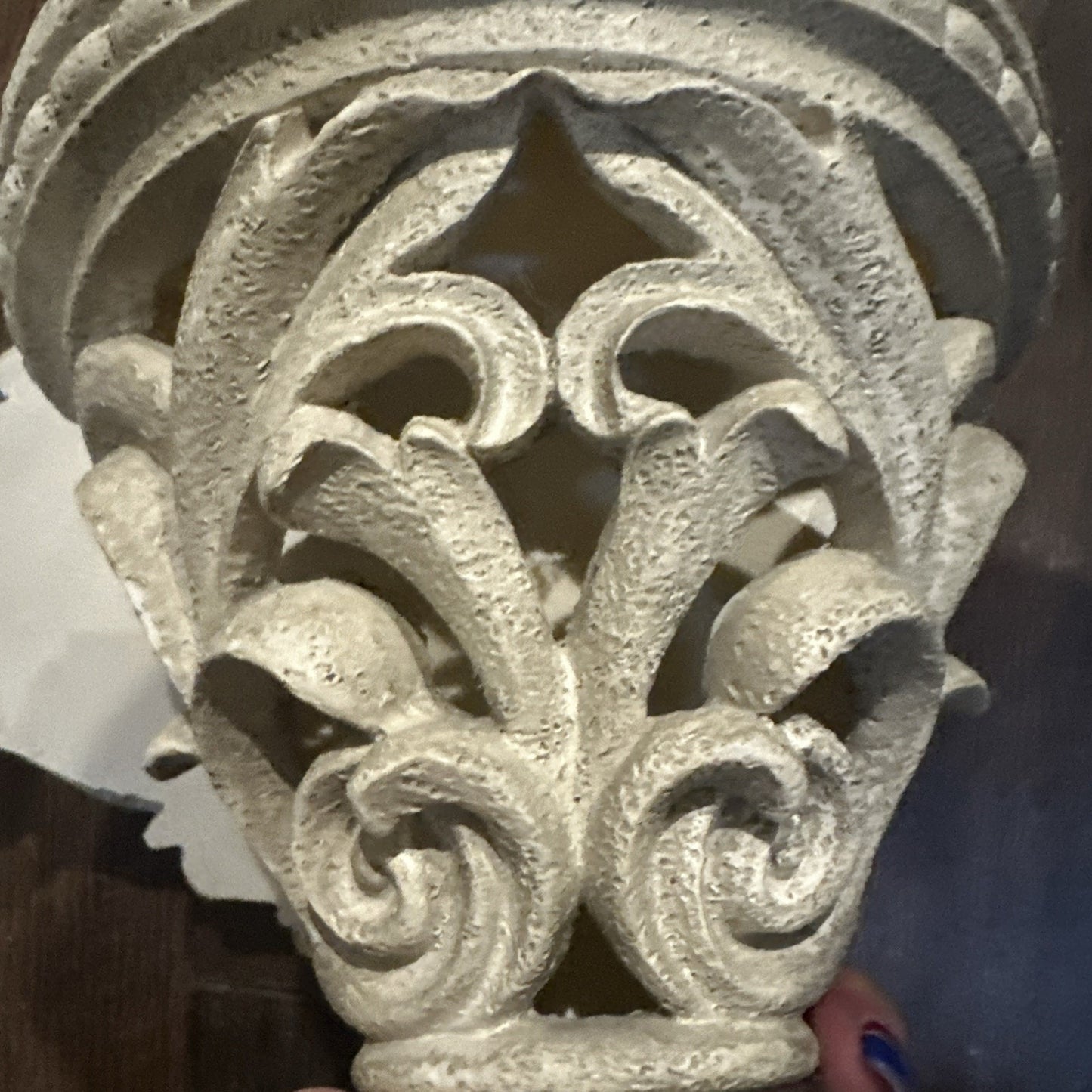 Art Deco PLAST Wall Hanging Shelf Ornate Display Accent Piece