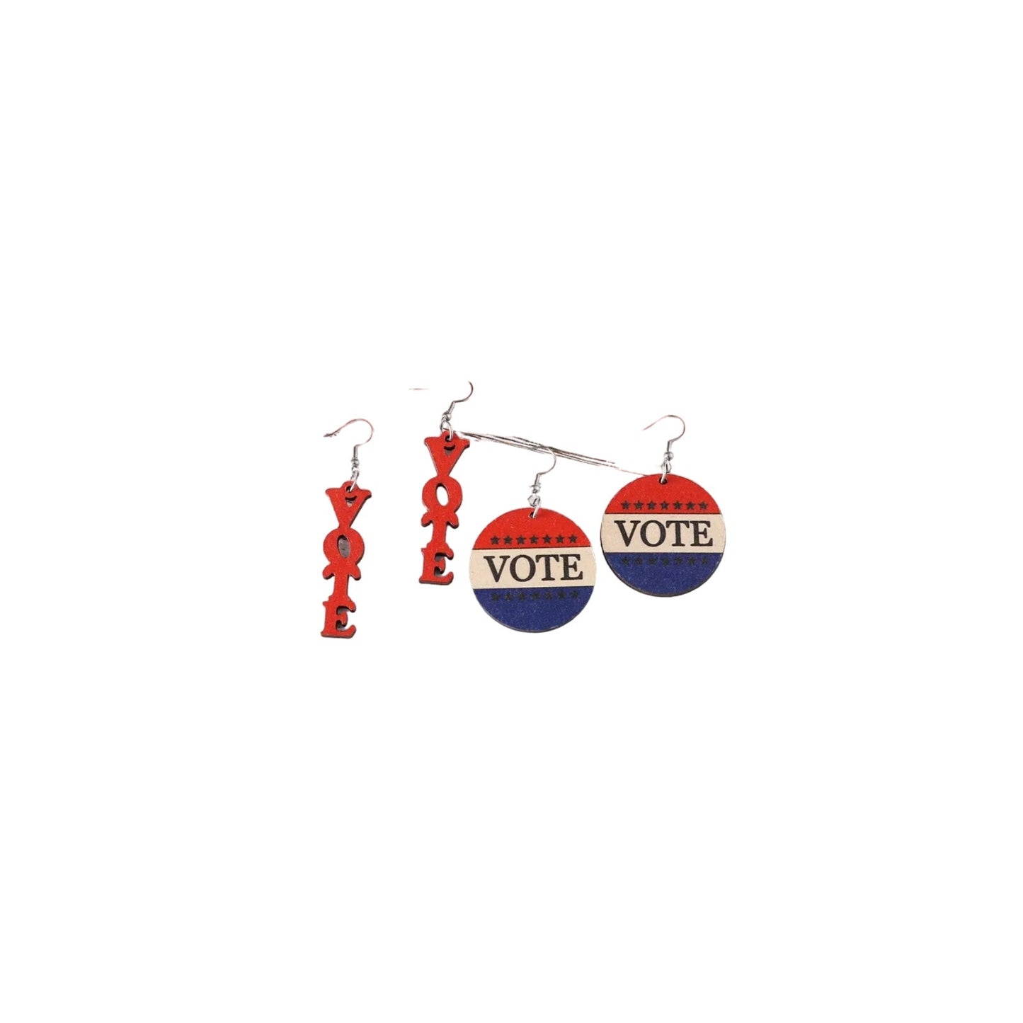 2 pairs of vote earring   VOTE
