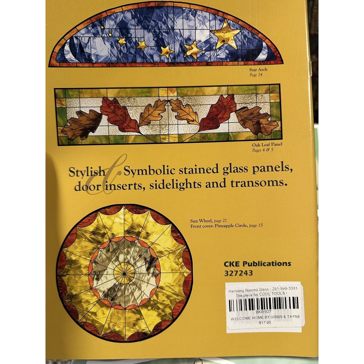 WELCOME HOME By Leslie Gibbs & Laura Tayne Stain-glass Book