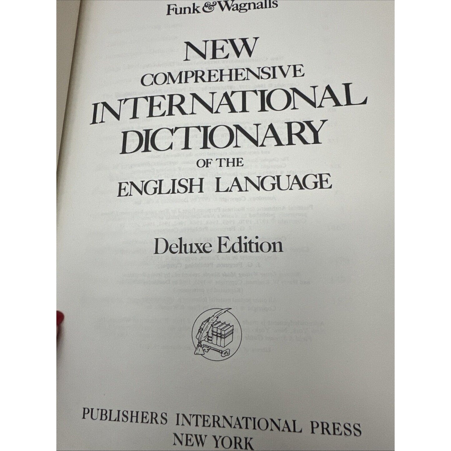 Funk And Wagnalls New Comprehensive Dictionary Of The English Language 1978 Ed