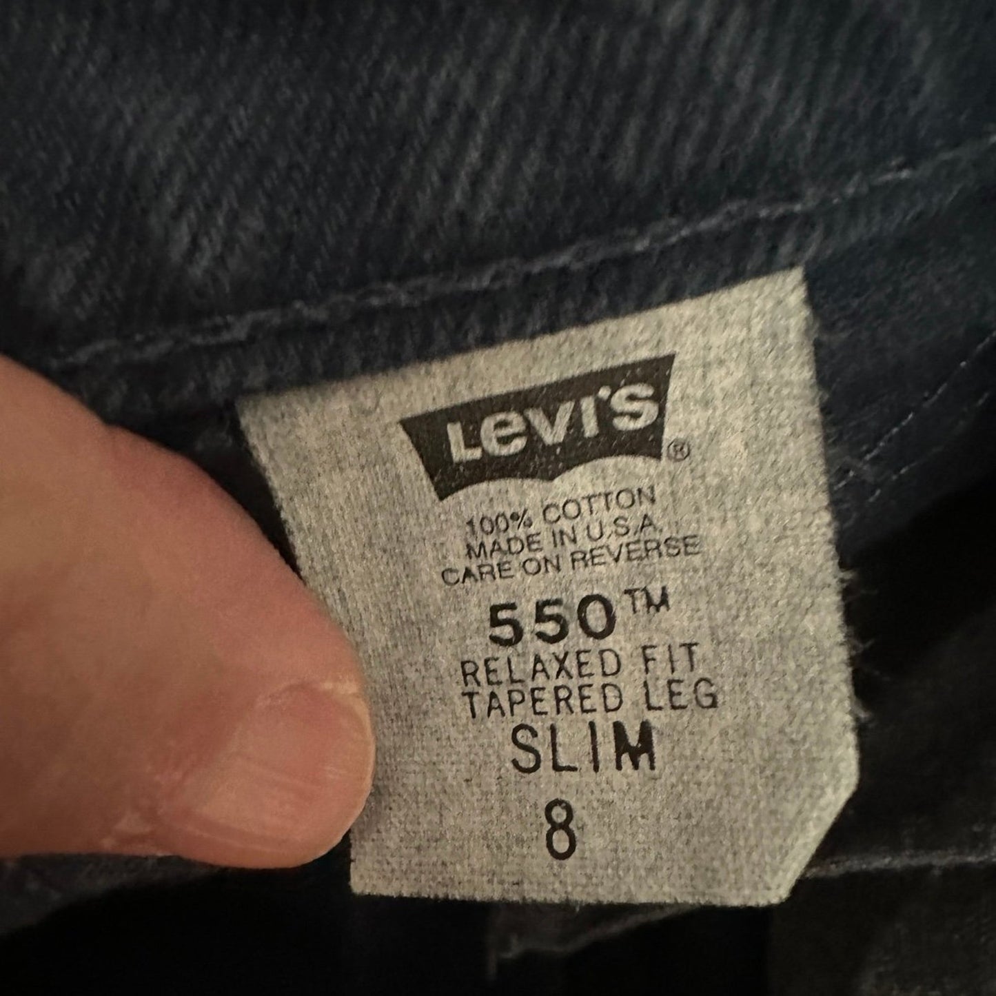 Vintage Boys Levi’s 550 Slim Jeans size 8 boys