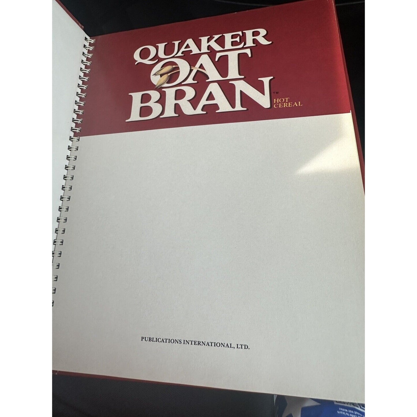 1989 Quaker Oat Bran Hot Cereal Cookbook