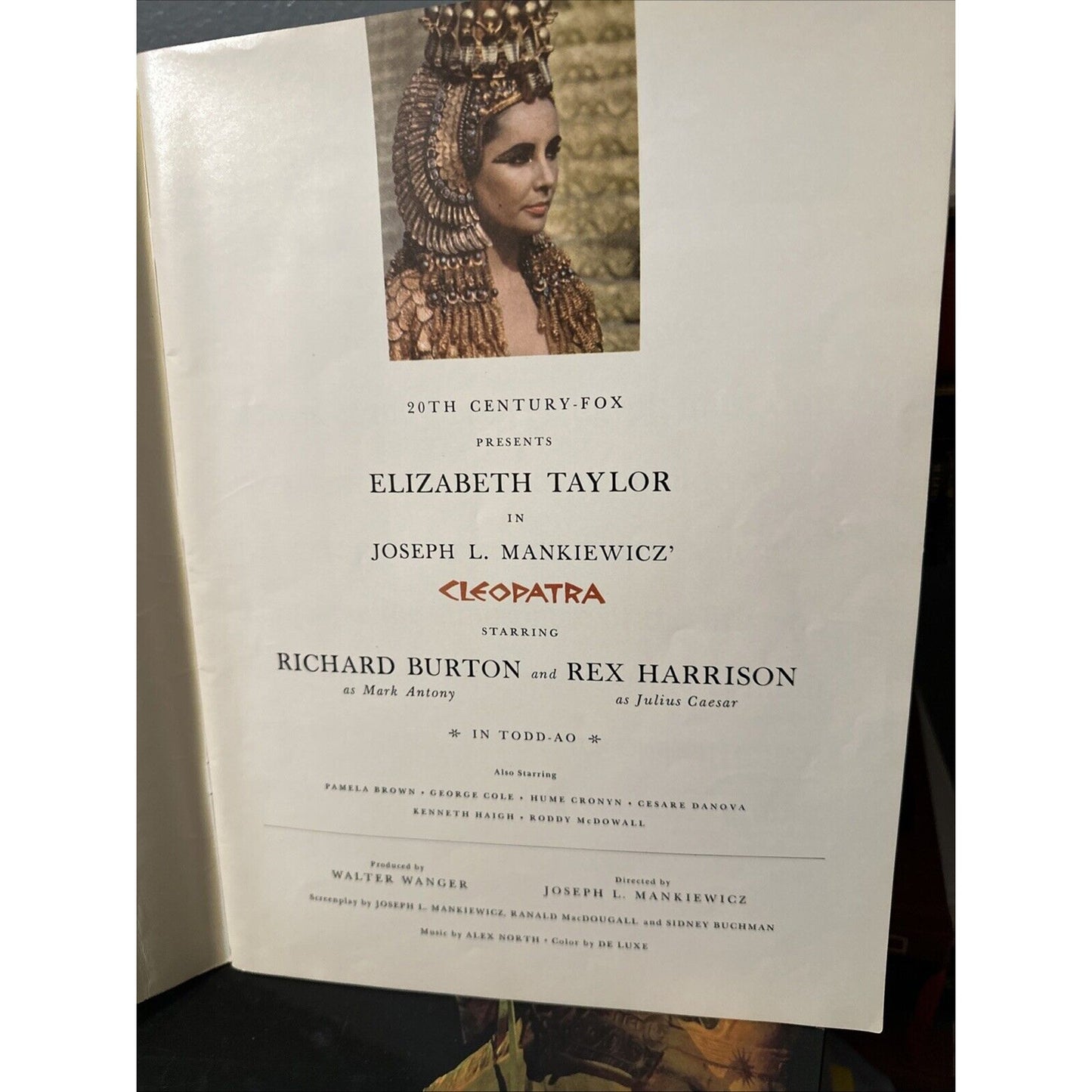 Cleopatra Movie Book Booklet Burton Harrison Fox 1963