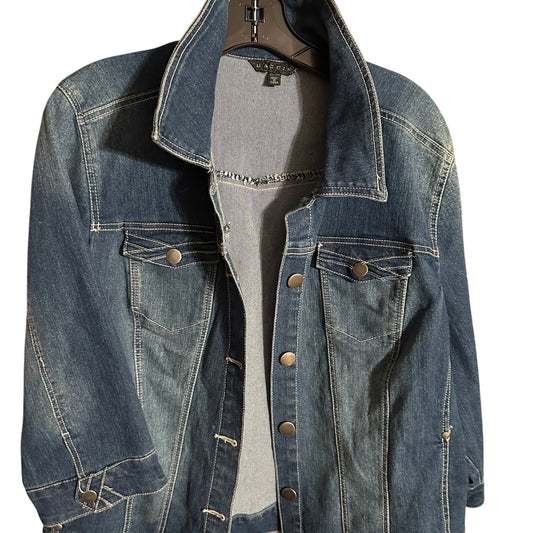 Baccini Jean Jacket rhinestones DIVA roses