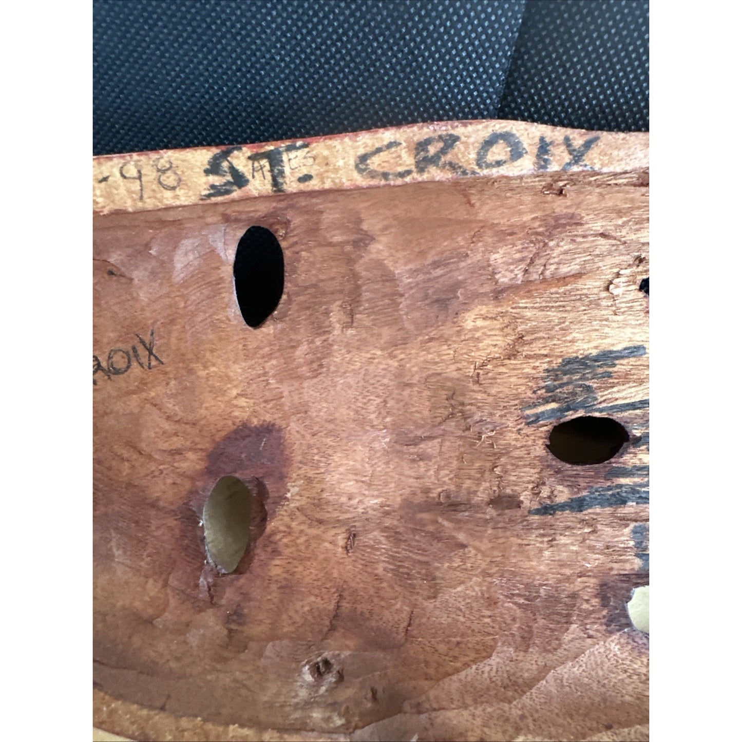Primitive St Croix Wooden Elongated Face Mask Hand Crafted - Brown