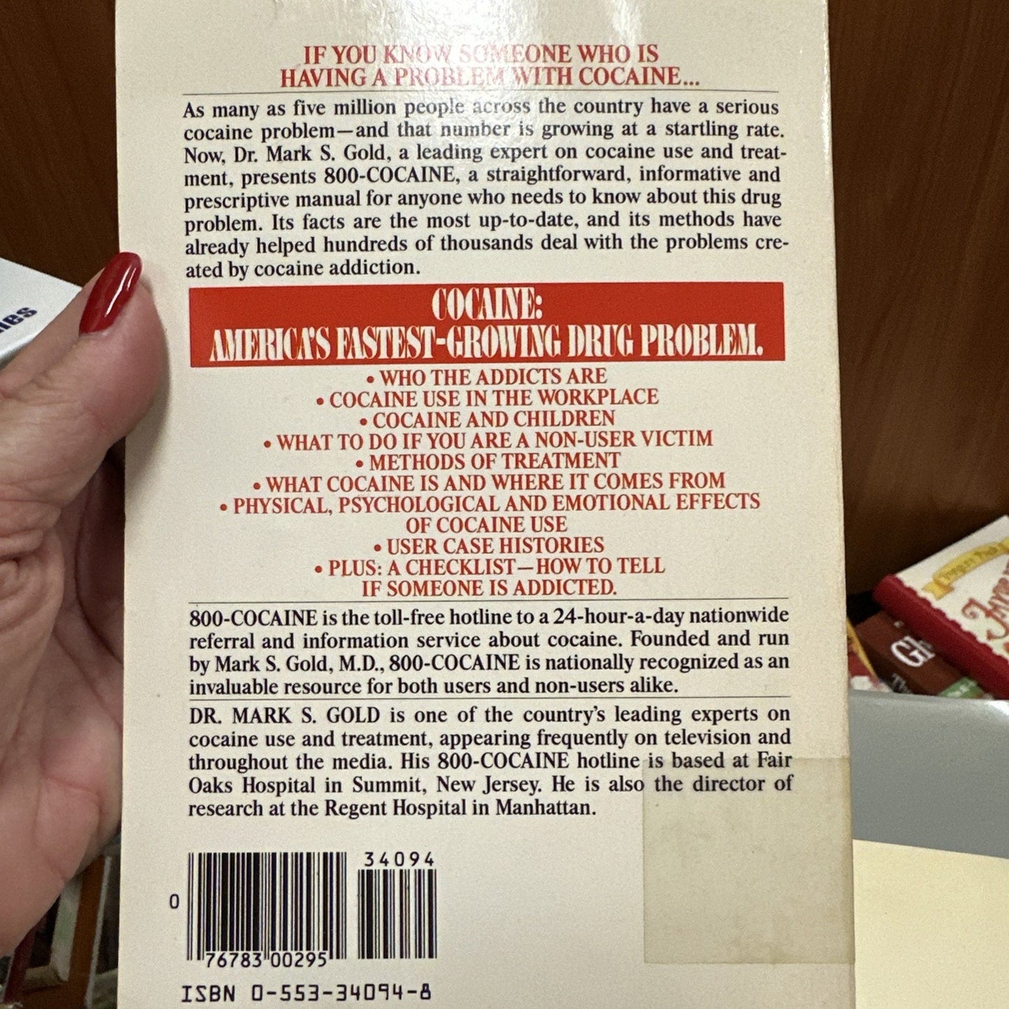 800-Cocaine Paperback Mark S. Gold