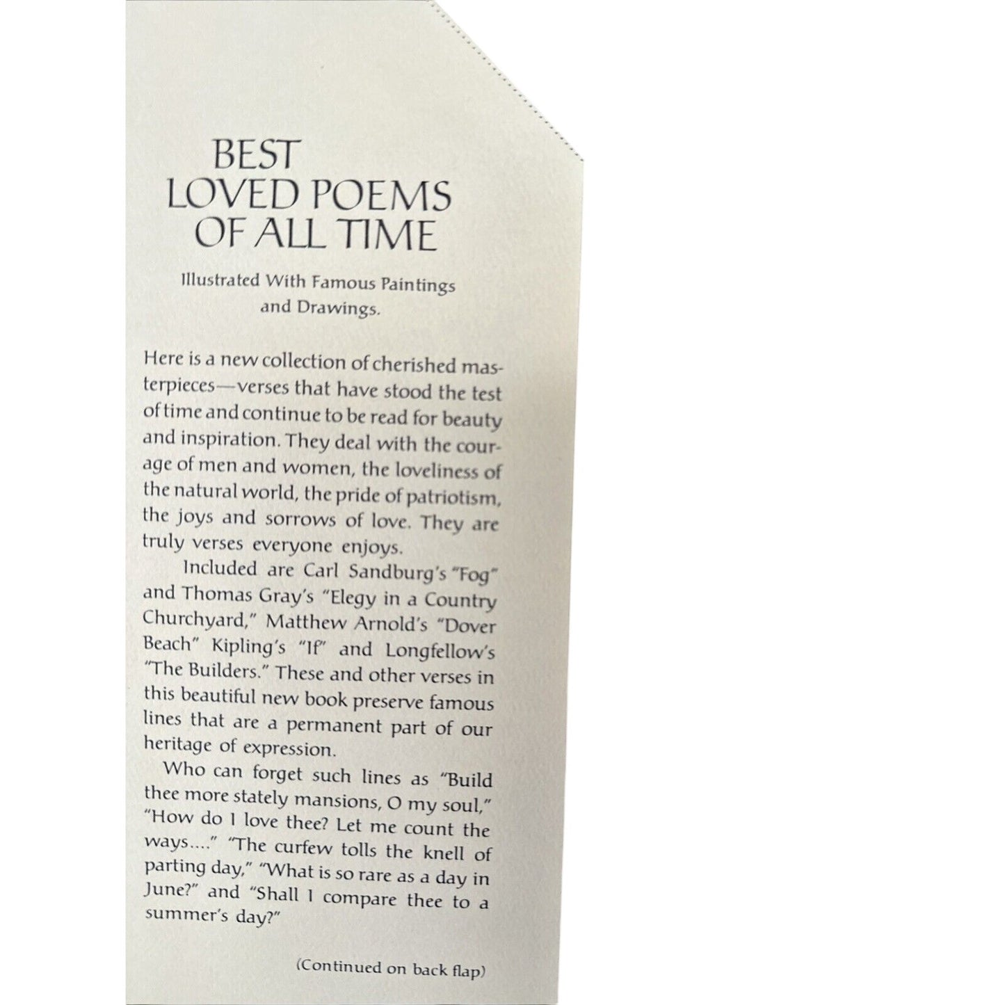 BEST LOVED POEMS OF ALL TIME (HALLMARK CROWN EDITIONS) By Gail Harano Cunningham
