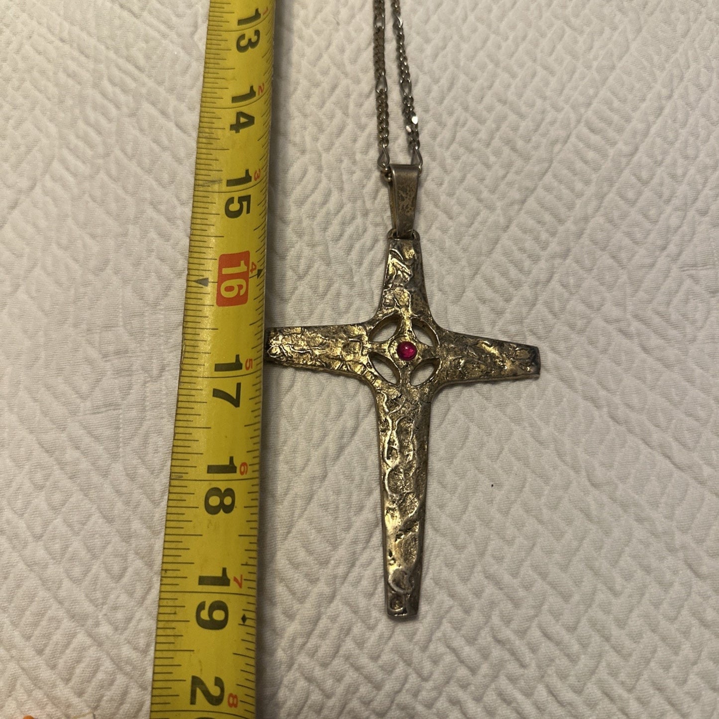 Custom Made Bishop's Pectoral Cross, Sterling Silver, Gold Plated + chalice co.