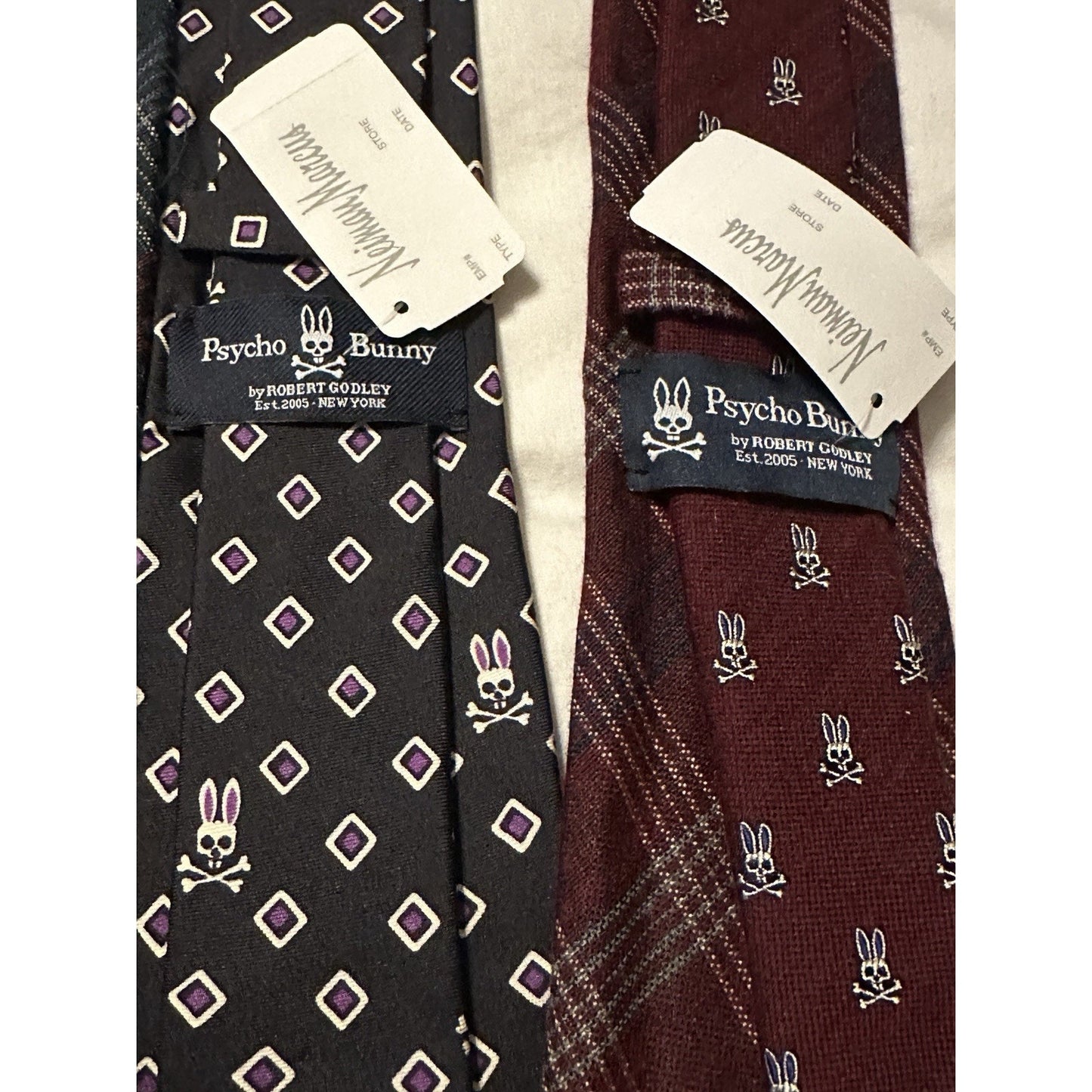 Lot Of 4 Psycho Bunny Tie By Robert Godley Colorful Preppy Stylish Eye Catching
