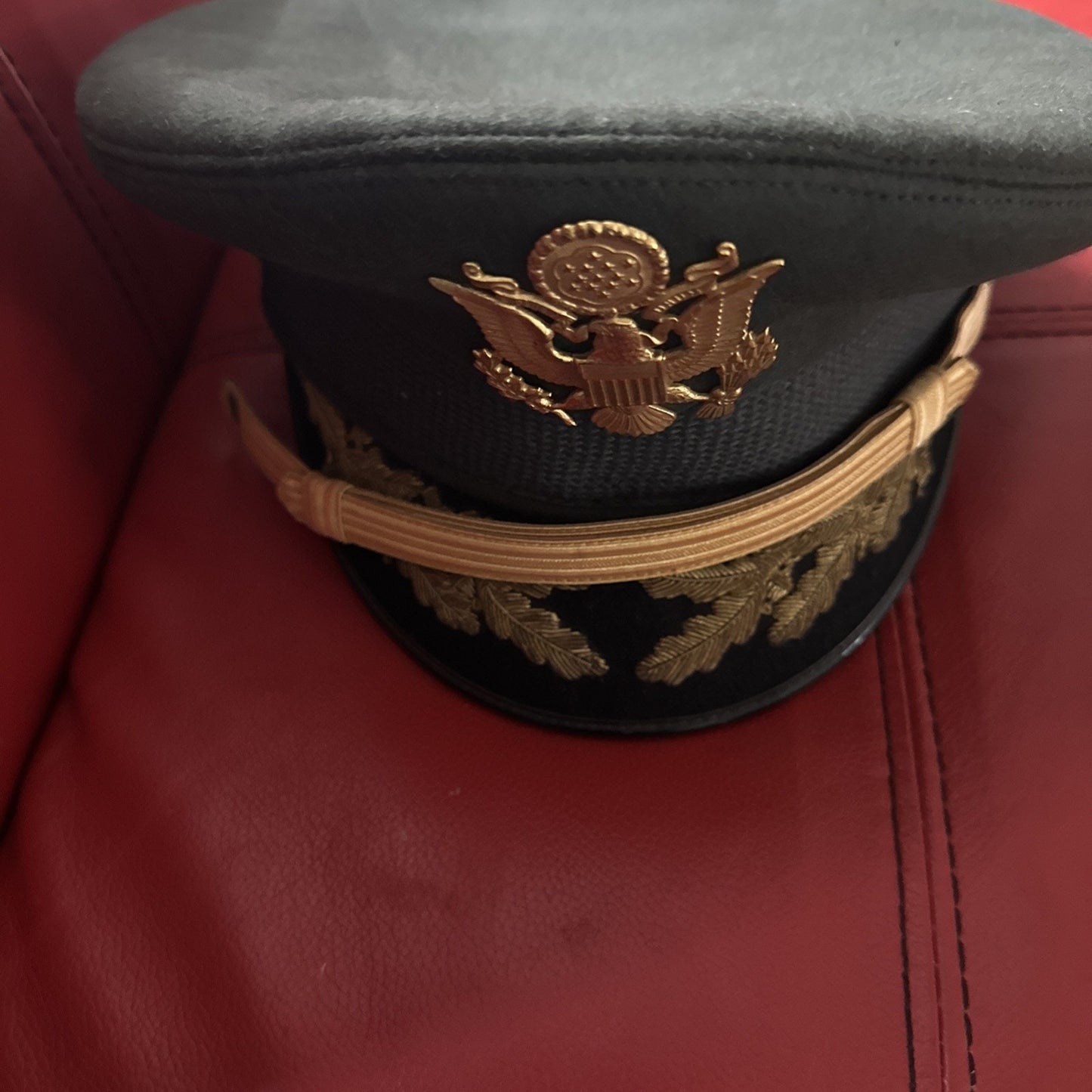 VIETNAM / KOREAN WAR ERA US ARMY KINGFORM WOOL FIELD OFFICERS VISOR CAP