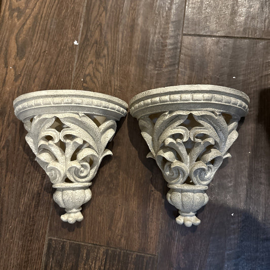 Art Deco PLAST Wall Hanging Shelf Ornate Display Accent Piece