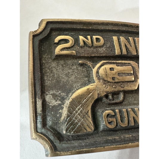 Vintage 2nd Infantry Division Gunfighters Belt Buckle