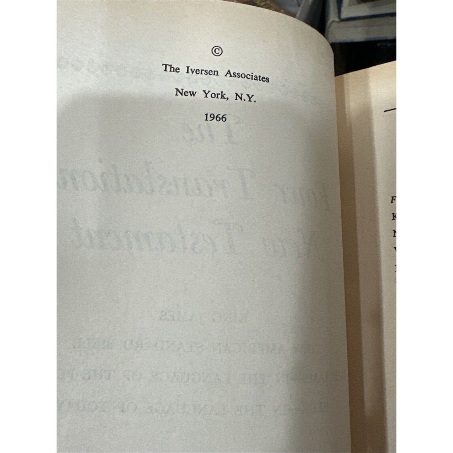 The Four Translation New Testament Bible Parallel Edition KJV NASB Williams Beck