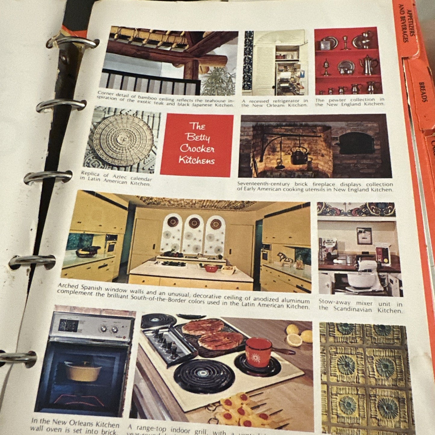 Vintage Betty Crocker Red Pie 5-Ring Binder Cookbook 1972 13th Printing