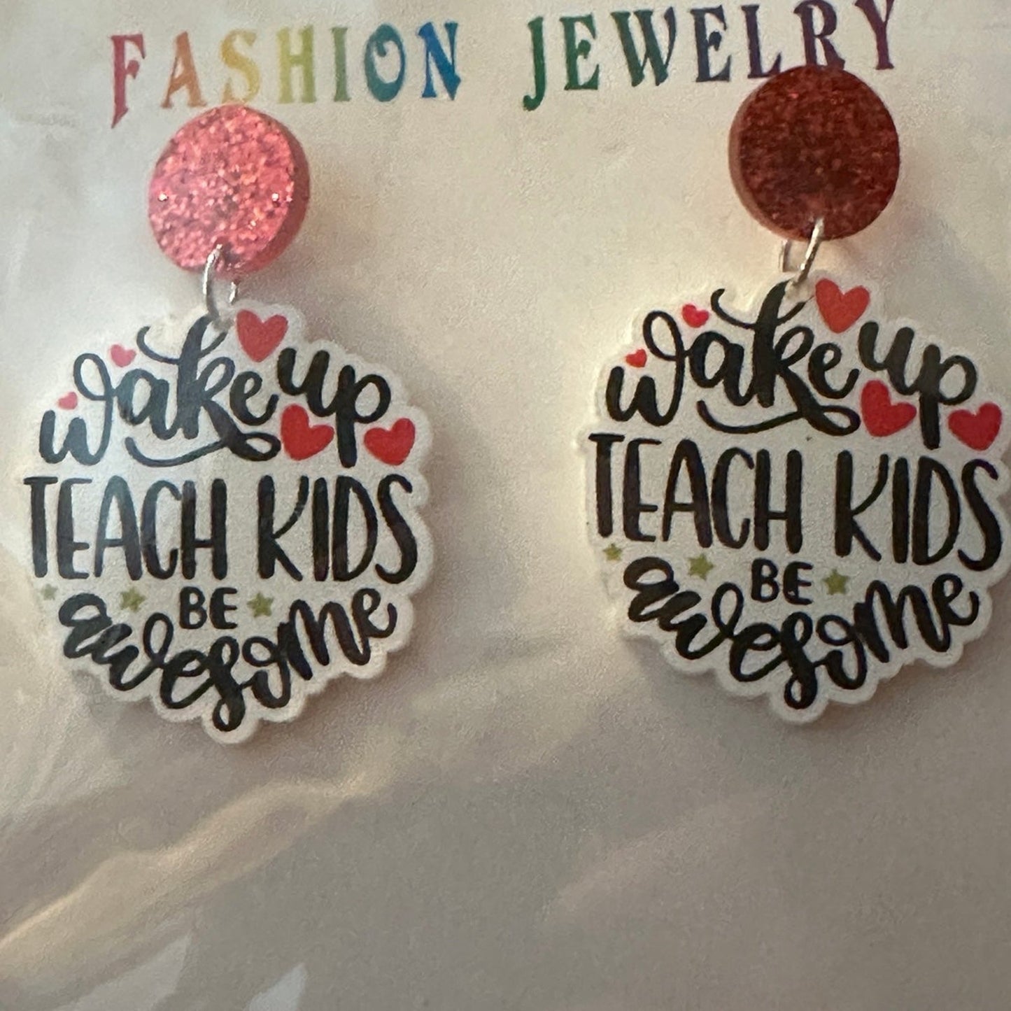 5 different Earrings teacher fun cute