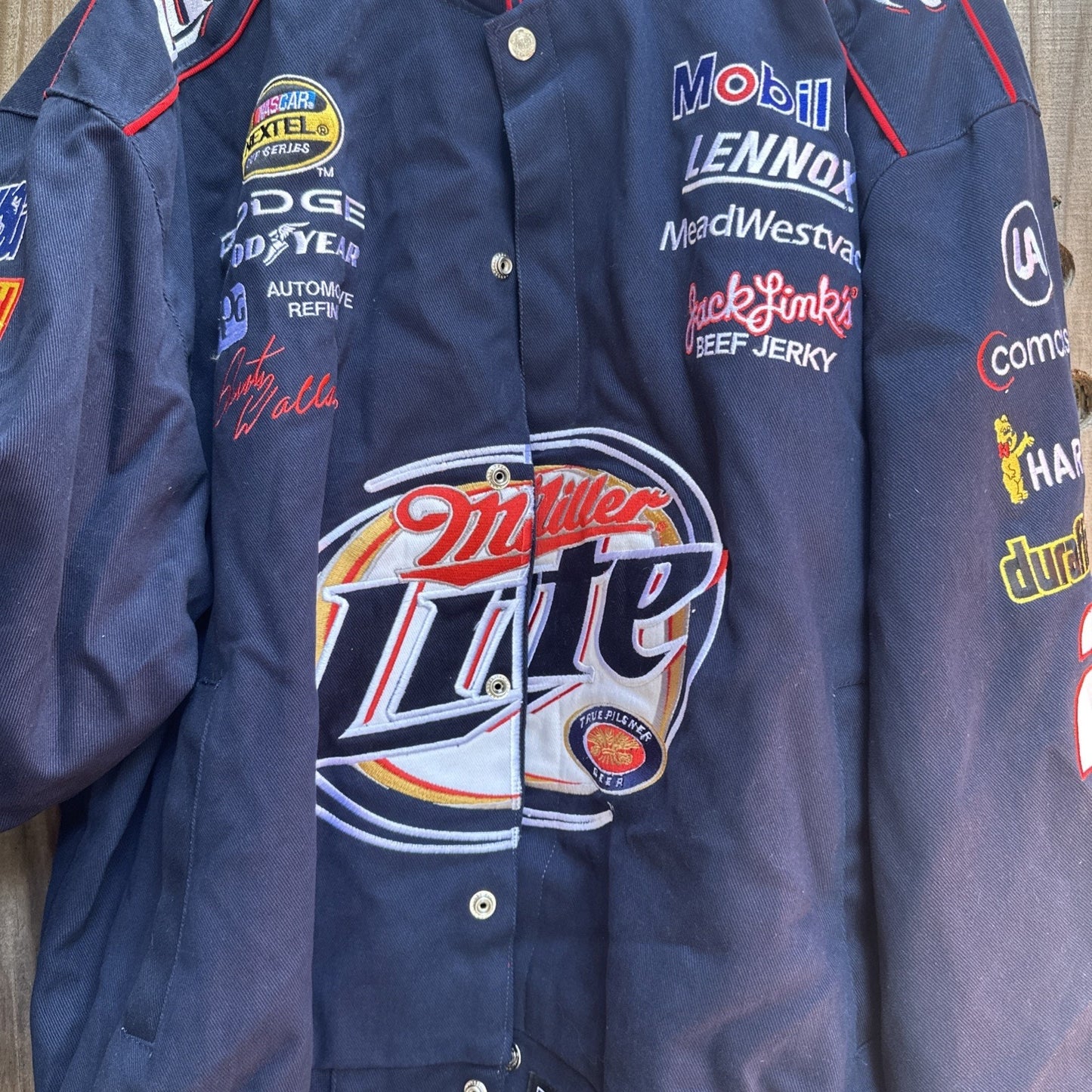 Vintage Miller Lite Rusty Wallace NASCAR Jacket New With Tags 2XL