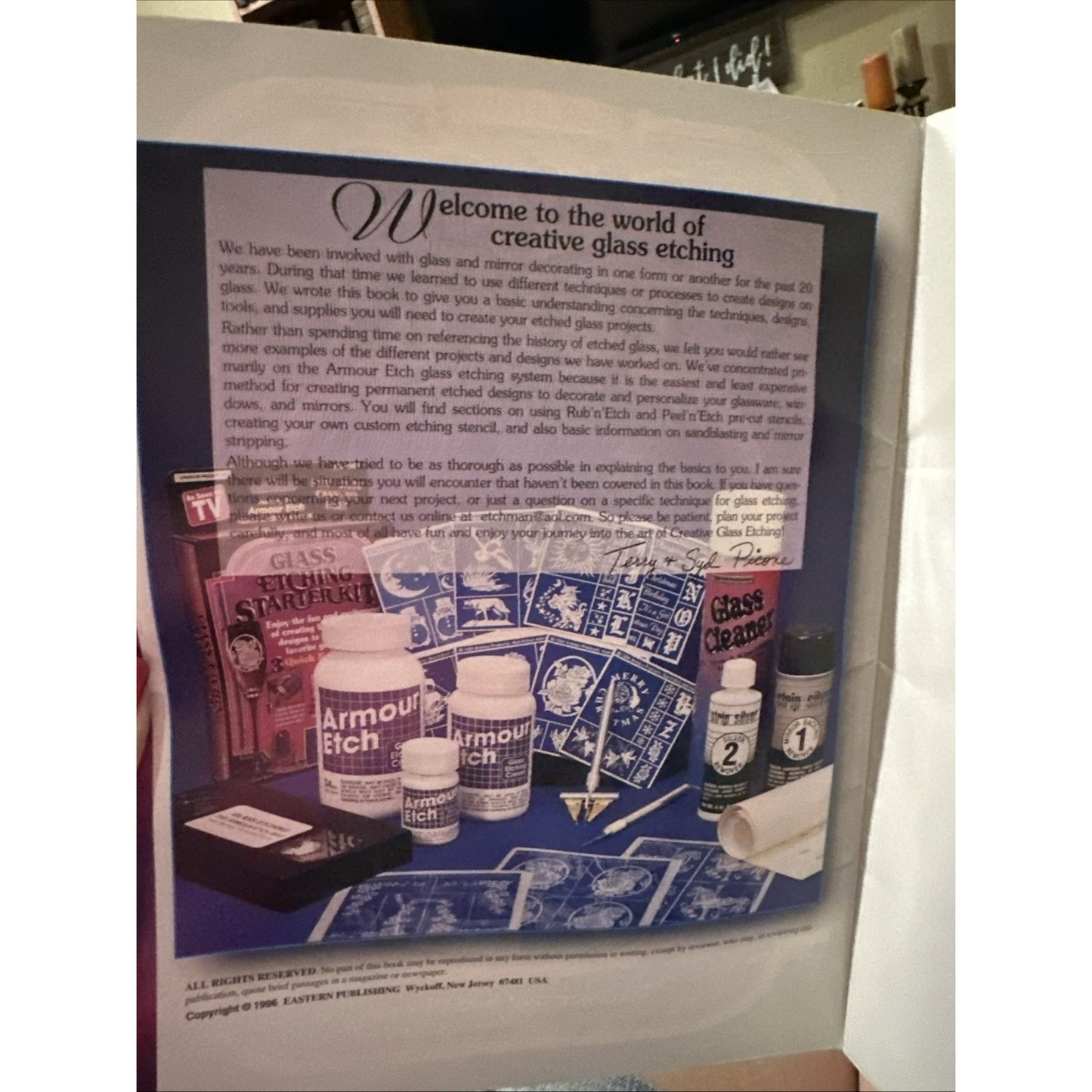 CREATIVE GLASS ETCHING TERRENCE AND SYD PICONE BOOK