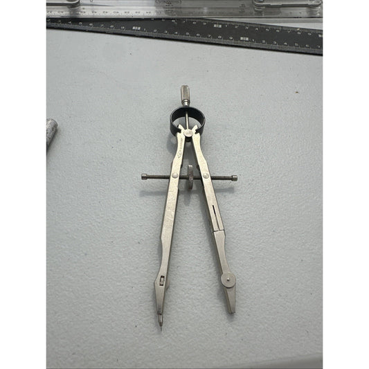 Vintage Germany Compass Drafting Tool Metal Marked With V In Diamond
