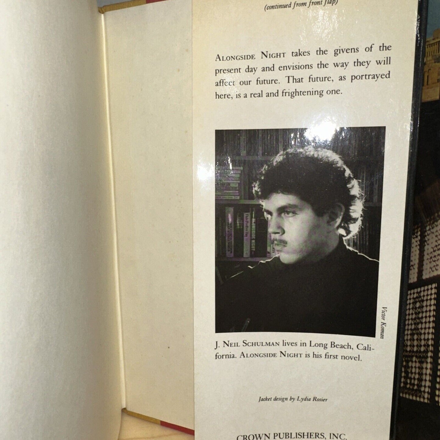 Alongside Night SIGNED J Neil Schulman Rare Inscribed Mystery Science Fiction