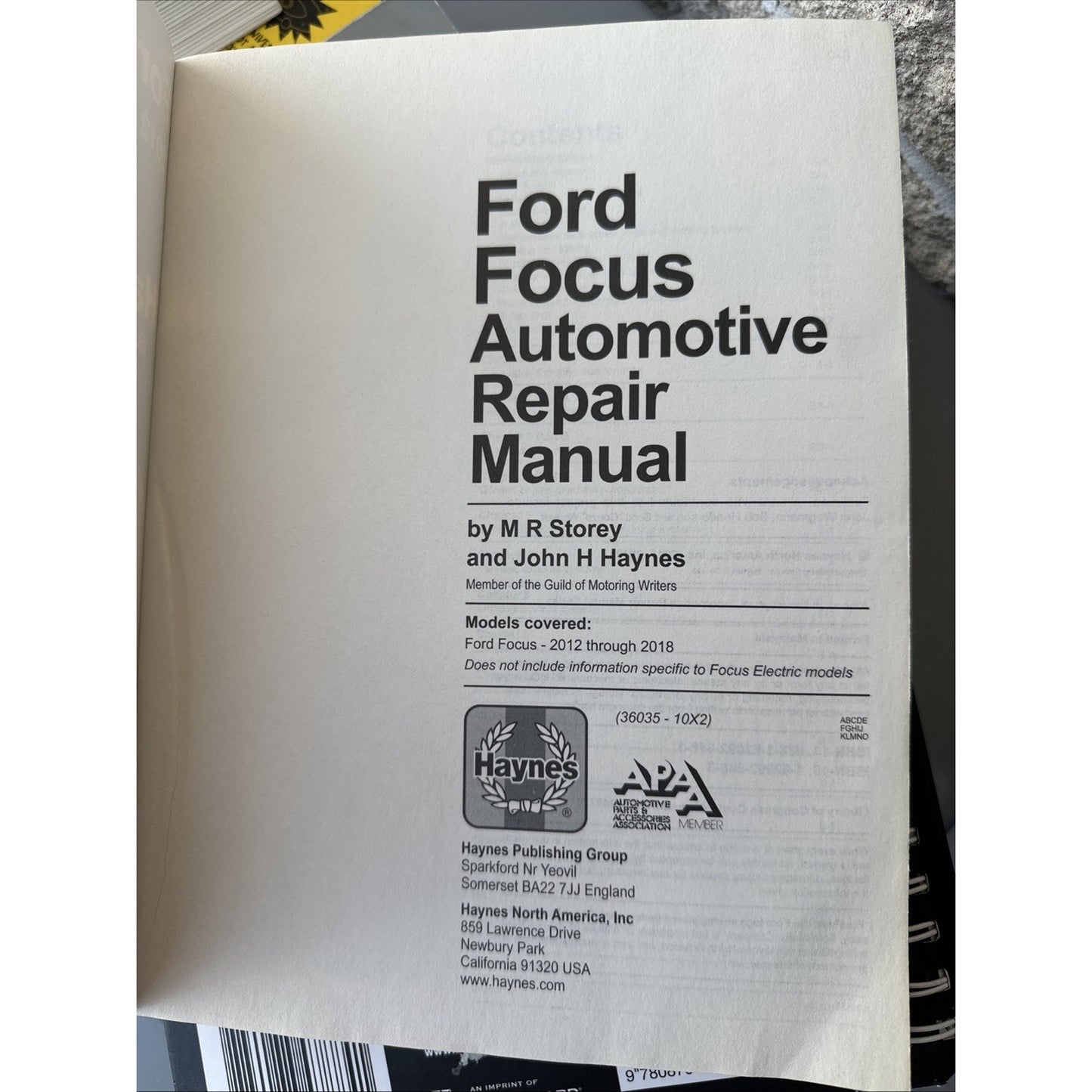 Ford Focus Haynes Repair Manual service workshop book Haynes