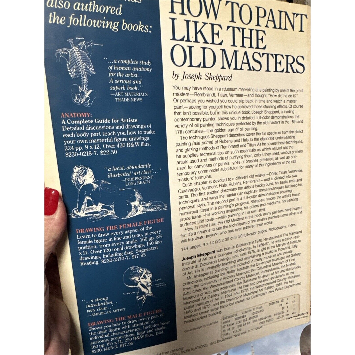 How to Paint Like the Old Masters by Joseph Sheppard (1983, Trade Paperback) Art