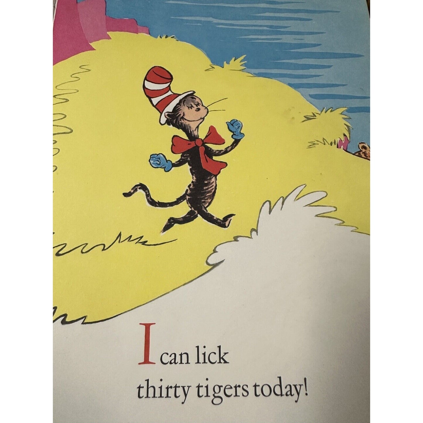 I Can Lick 30 Tigers Today! Dr Seuss Original 1969 Edition Hardcover Book