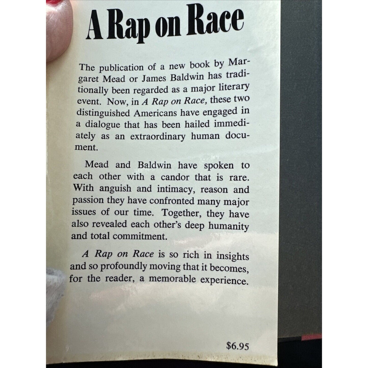 A Rap on Race - Margaret Mead & James Baldwin - 1971 First Edition
